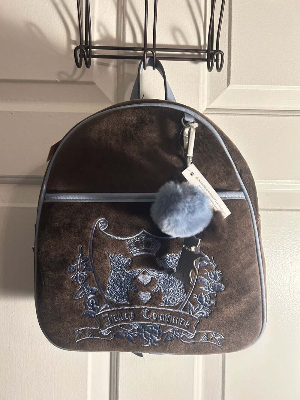 Juicy Couture New Love Chapter Backpack in Chocolate Velour